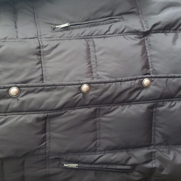 London Fog Black Puffer Long Coat - Picture 4 of 10